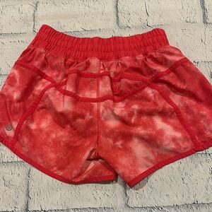 Lululemon Track That Red Tie-Dye Shorts